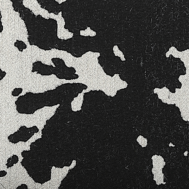 Black-White Cowhide Boucle Fabric